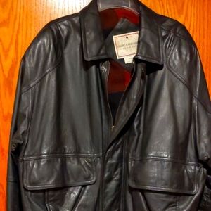 Men's John Ashford black leather jacket
